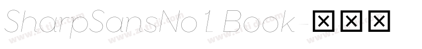SharpSansNo1 Book字体转换